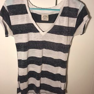 Striped v-neck